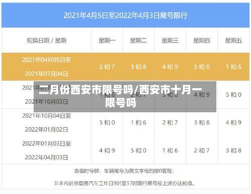 二月份西安市限号吗/西安市十月一限号吗