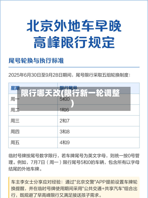 限行哪天改(限行新一轮调整)-第2张图片