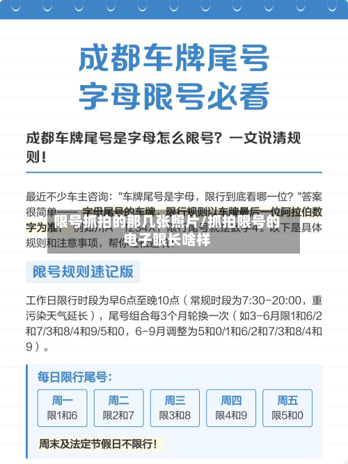 限号抓拍的那几张照片/抓拍限号的电子眼长啥样