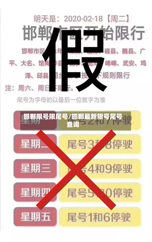 邯郸限号限尾号/邯郸最新限号尾号查询-第3张图片