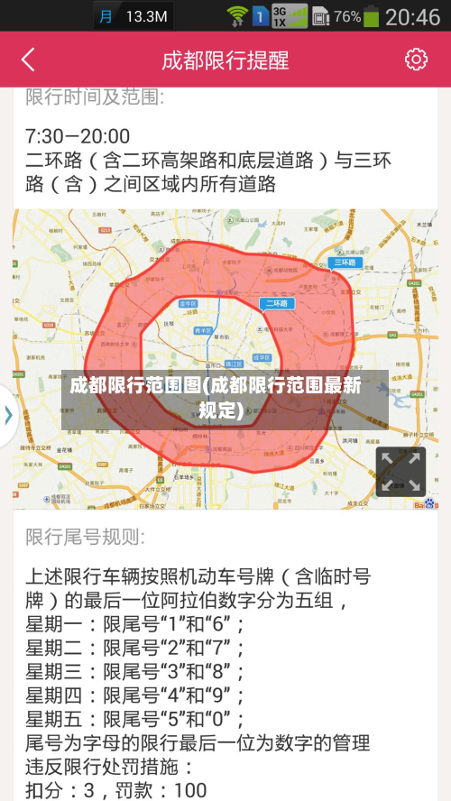 成都限行范围图(成都限行范围最新规定)-第3张图片