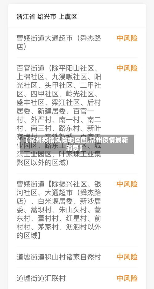 【常州疫情风险地区图,常州疫情最新消息】