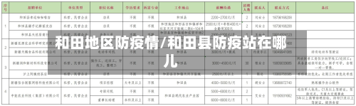 和田地区防疫情/和田县防疫站在哪儿-第2张图片