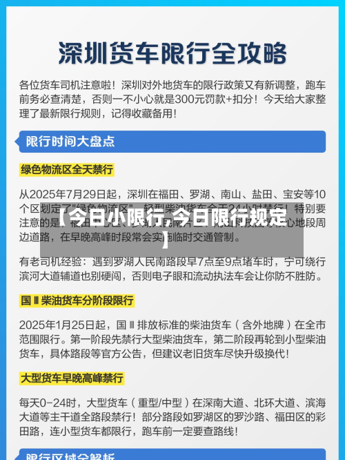 【今日小限行,今日限行规定】