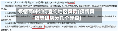 疫情高峰如何查询地区风险(疫情风险等级划分几个等级)-第2张图片