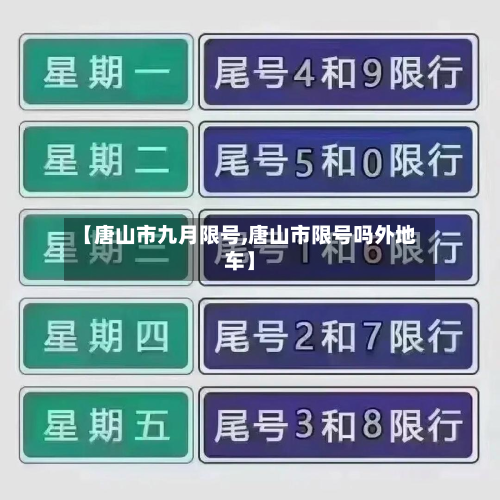 【唐山市九月限号,唐山市限号吗外地车】-第2张图片