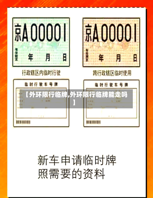 【外环限行临牌,外环限行临牌能走吗】-第2张图片